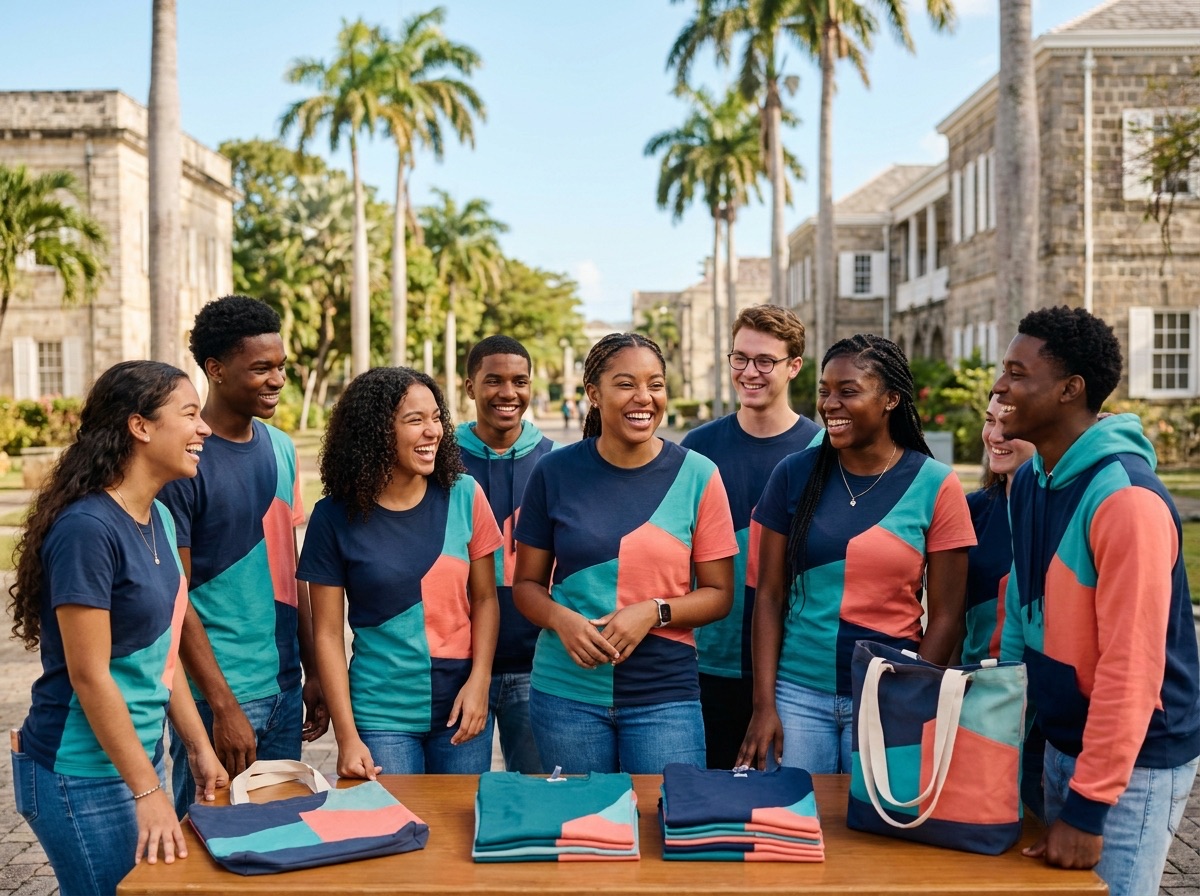 Students in matching school spirit shirts